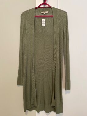 Loft Long Sage Green Sweater NWT